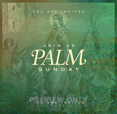 Easter Etching Join Us Palm Sunday Social Media Graphics Igniter