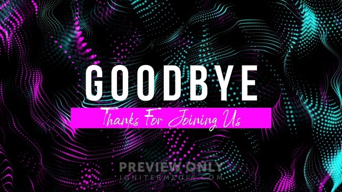 Floating Particle Goodbye Title Graphics Cody Duck Designs