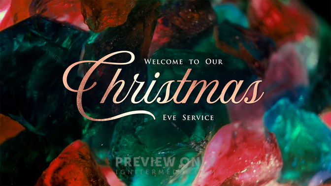 Christmas Glass Welcome To Our Christmas Eve Service Title Graphics