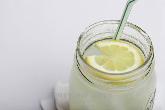 Lemonade In A Mason Jar Stock Photos Pearl