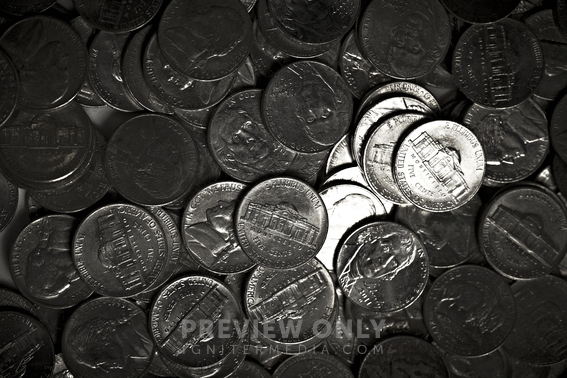 A Pile Of Nickels - Stock Photos | Pearl