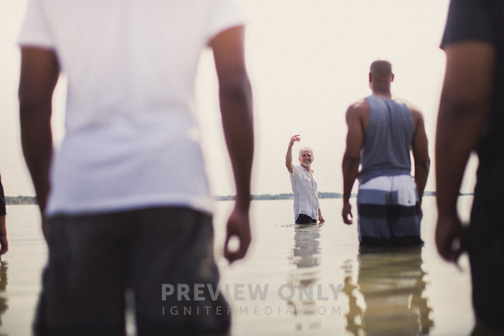 Men Standing In The Ocean Water. - Stock Photos | Pearl