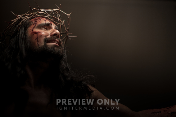 The Suffering Of Christ -- Jesus Crying In Pain While Wearing His Crown ...