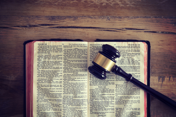 Gavel On An Open Bible - Stock Photos | Prixel Creative