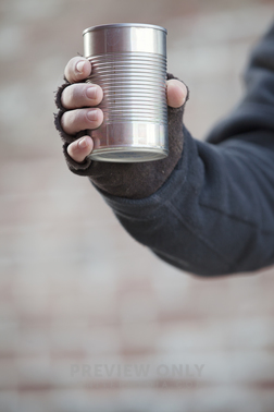 Beggar With A Tin Can - Stock Photos | Prixel Creative