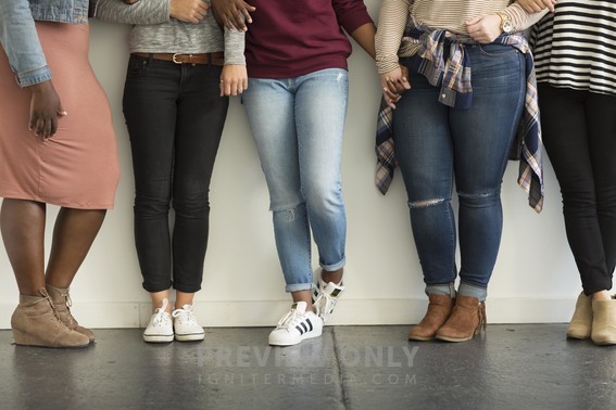 Legs Of Women Standing Together - Stock Photos | Prixel Creative