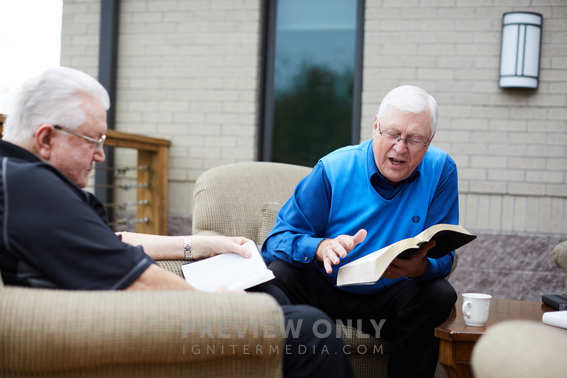 Senior Men's Bible Study - Stock Photos | Prixel Creative