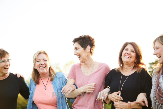 Women Standing In A Backyard Talking - Stock Photos | Prixel Creative