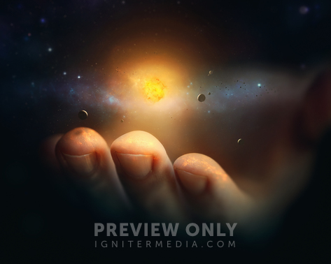 God Holding The Universe In His Hands - Stock Photos | Kevin Carden