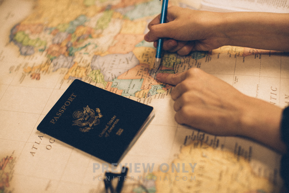 Finger Pointing To A Map - Stock Photos | The Visual Folk