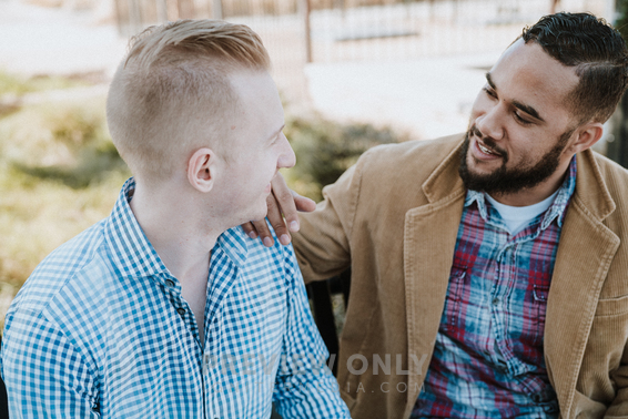 Two Men Talking Sitting On A Park Bench - Stock Photos | The Visual Folk