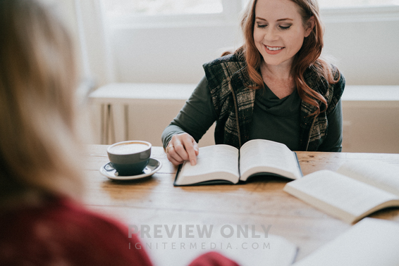 Women At A Fall Bible Study Stock Photos The Visual Folk