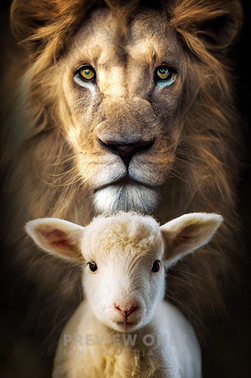 The Faces Of A Lion And A Lamb - Stock Photos | Kevin Carden