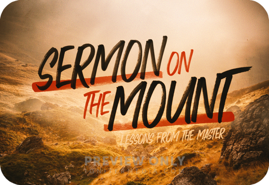 Sermon On The Mount - Print-Ready Cards | Church Visuals