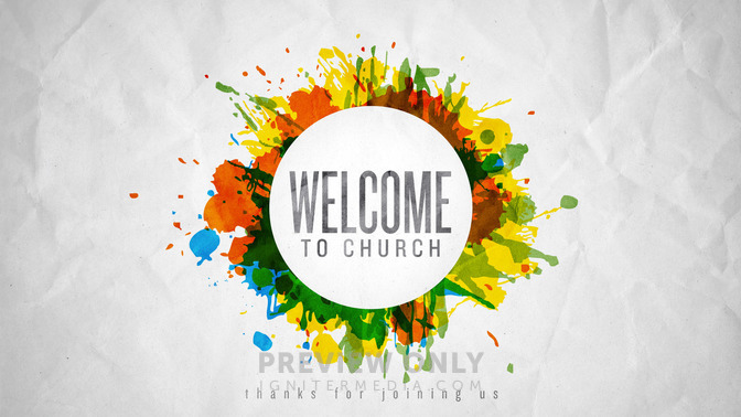 Splatter - Welcome To Church - Title Graphics | Igniter Media