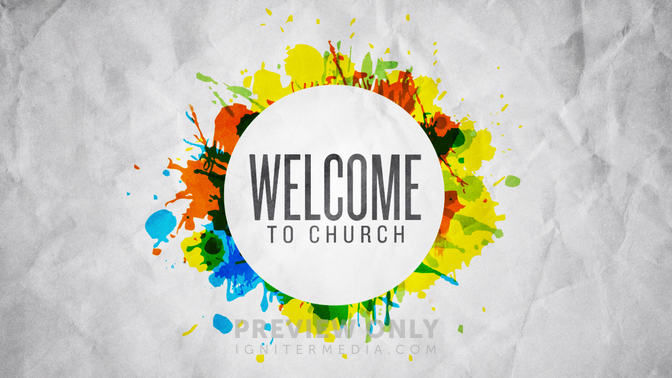 Splatter - Welcome To Church - Title Graphics | Igniter Media