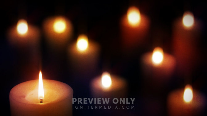 Warm Candles - Large - Worship Backgrounds | Igniter Media