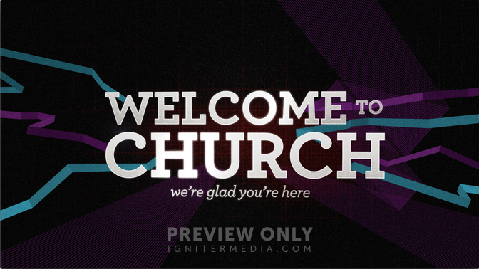 Modern Ribbons - Welcome To Church - Title Graphics | Igniter Media