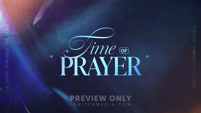 Summer Reflection - Time Of Prayer - Title Graphics 