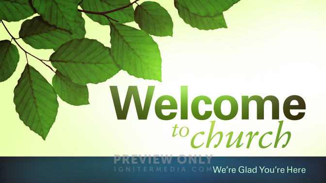 Spring Leaves - Welcome To Church - Title Graphics | Igniter Media