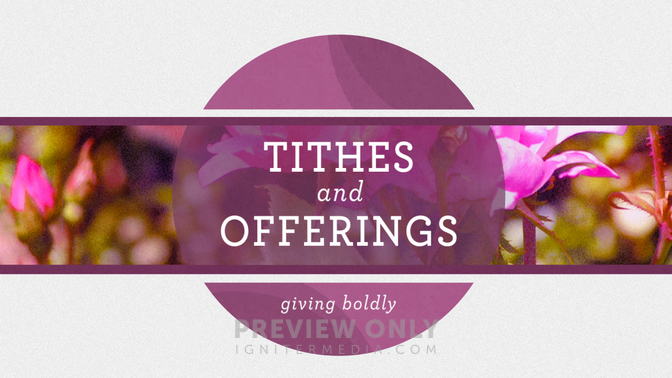 Spring Flowers - Tithes and Offerings - Title Graphics | Igniter Media