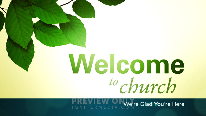 Spring Leaves - Welcome To Church - Title Graphics | Igniter Media