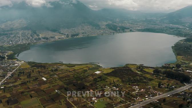 Aerial Panoramic Shot Of Laguna De San Pablo And Its Surroundings In ...