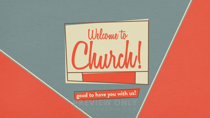 Retro Illustration - Welcome To Church - Title Graphics | Igniter Media