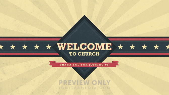 Stars and Stripes - Welcome To Church - Title Graphics | Igniter Media