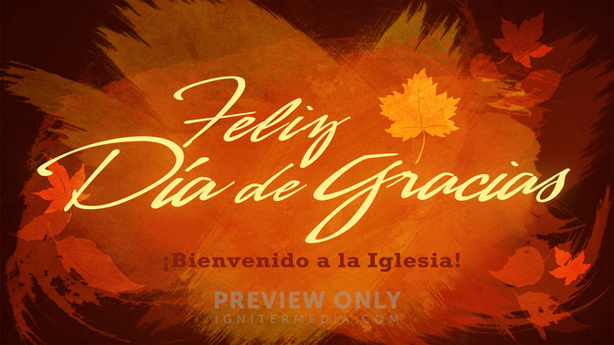 Feliz Día de Gracias - Title Graphics | Igniter Media