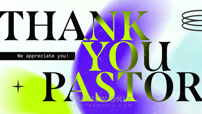 Thank You Pastor - Title Graphics 