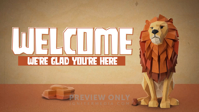 Lion Of Judah - Welcome - Title Graphics | Church Visuals