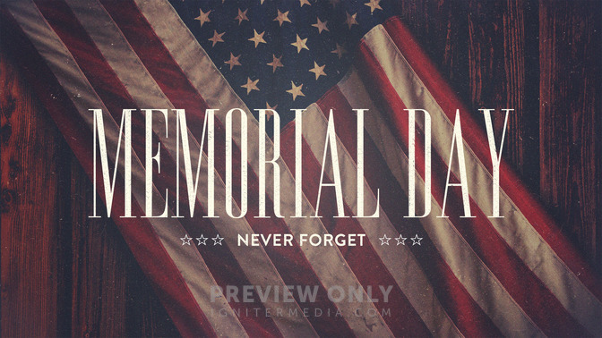Memorial Day Flag - Memorial Day - Title Graphics | Igniter Media