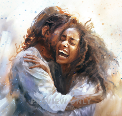 Jesus Hugs A Woman In Heaven - Stock Photos | Kevin Carden