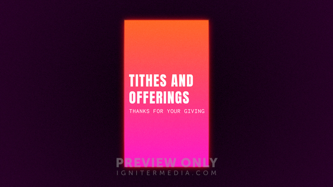 Monolith - Tithes and Offerings - Title Graphics | New Vision