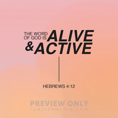 The Word Of God Is Alive and Active - Social Media Graphics | Church ...