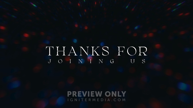 Glitter Space - Thanks For Joining Us - Title Graphics | Visual Church