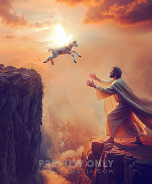 A Lamb Jumps With The Help Of The Holy Spirit - Stock Photos | Kevin Carden