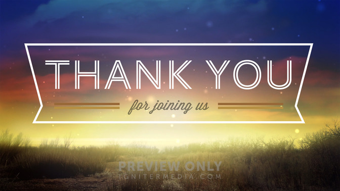 Desert Sunset - Thank You - Title Graphics | Igniter Media