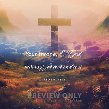 Reflective Cross - Psalm 45:6 - Social Media Graphics | Shift Worship