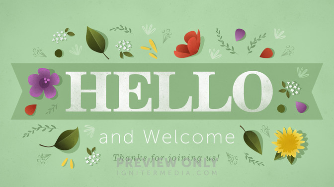 Floral Motif - Hello And Welcome - Title Graphics | Igniter Media