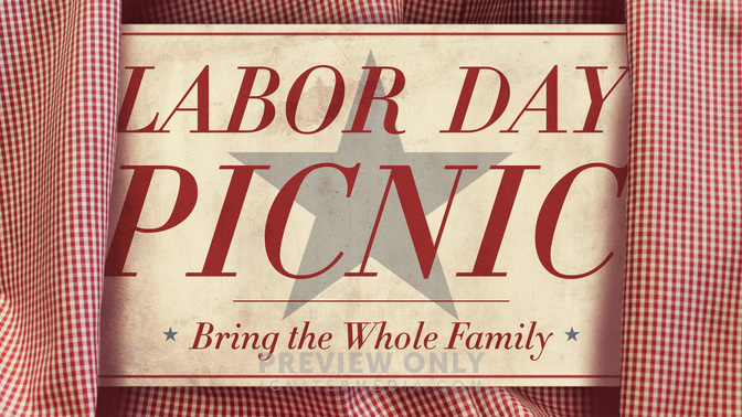 Labor Day Picnic Title Graphics Igniter Media