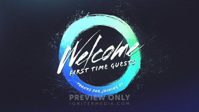 Welcome First Time Guests - Title Graphics | Igniter Media