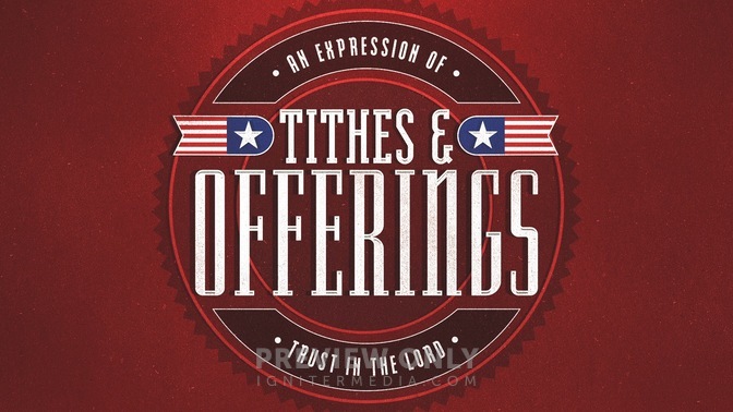 Patriotic Badge - Tithes & Offerings - Title Graphics | Igniter Media