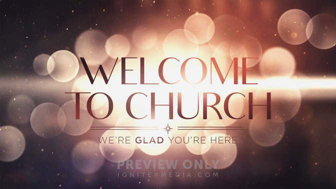 Holiday Bokeh - Welcome To Church - Title Graphics | Igniter Media