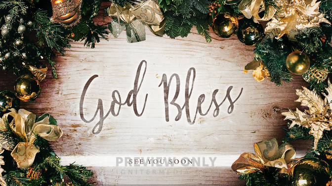 Christmas Wreath - God Bless - Title Graphics | Igniter Media