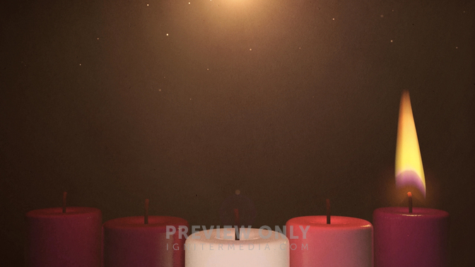 Advent Candles - Week 1 - Worship Backgrounds | Centerline New Media