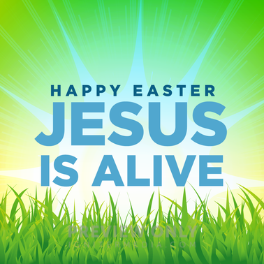 Happy Easter: Jesus Is Alive! - Social Media Graphics | Ministry Pass