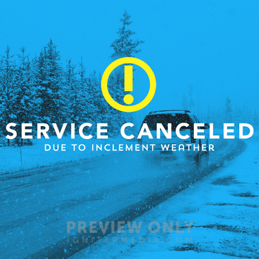 Service Canceled- Snow - Social Media Graphics | Ministry Pass