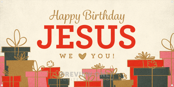 Happy Birthday Jesus - Print-Ready Horizontal Banners | Igniter Media
